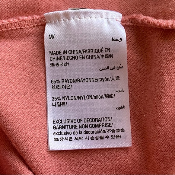 Alfani Coral/Pink Button Wrist Detail Pullover Sweater Women’s Medium - Picture 7 of 8